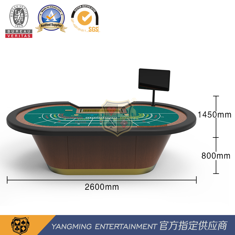 10 Persons High Quality Poker Table Solid Wood Baccarat Gambling Table For Sale