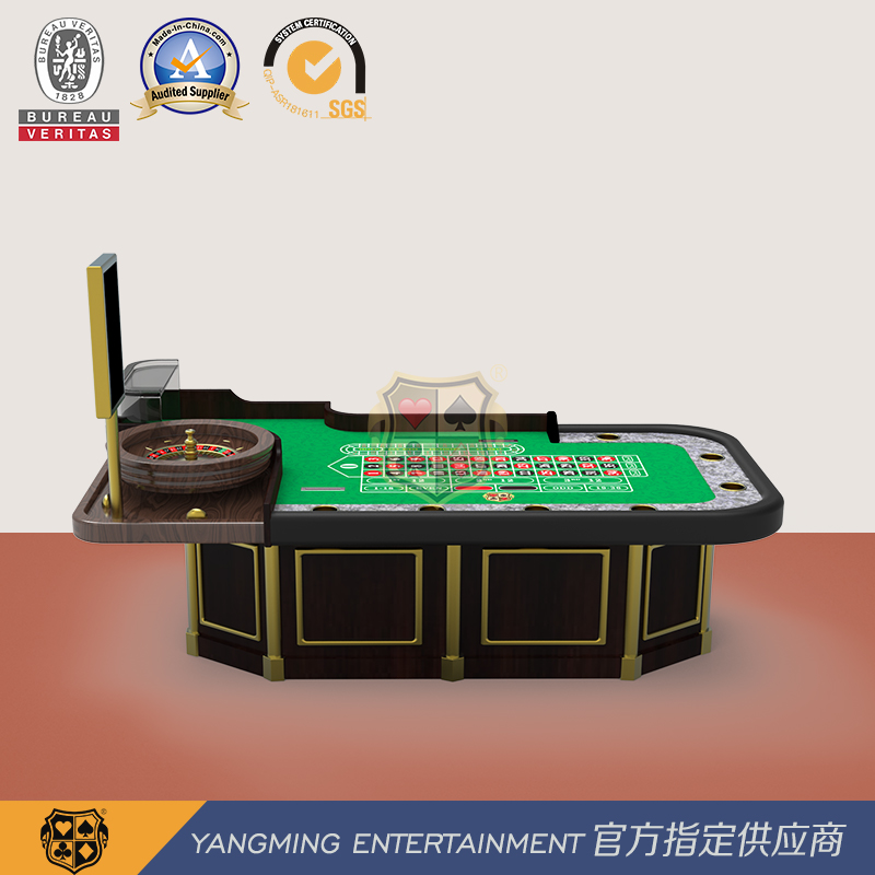 Imported 32-inch Solid Wood Casino Table English Roulette Poker Table