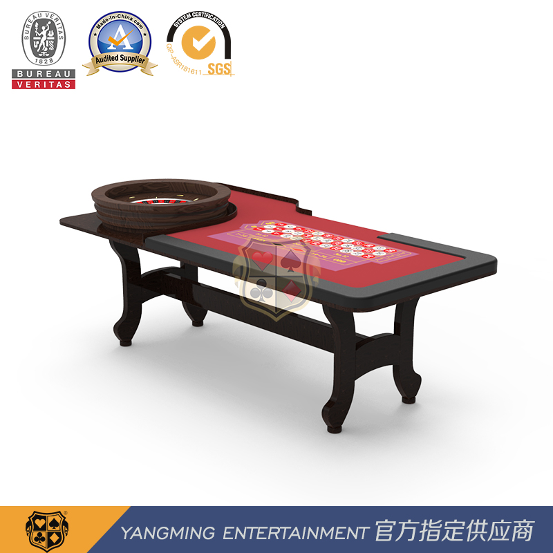 Solid Wood Roulette Casino Table Factory Customized Standard American H-shaped Feet