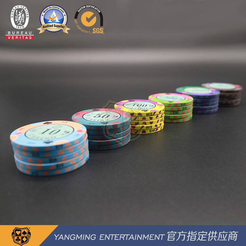 Texas Ceramic Poker Chips Black Jack Gambling Table Game Design Customization