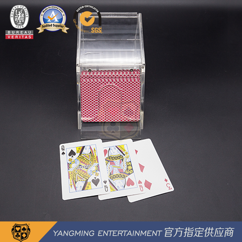 1 Deck Poker Dealer Fully Transparent Acrylic Casino Table Customized Poker Games