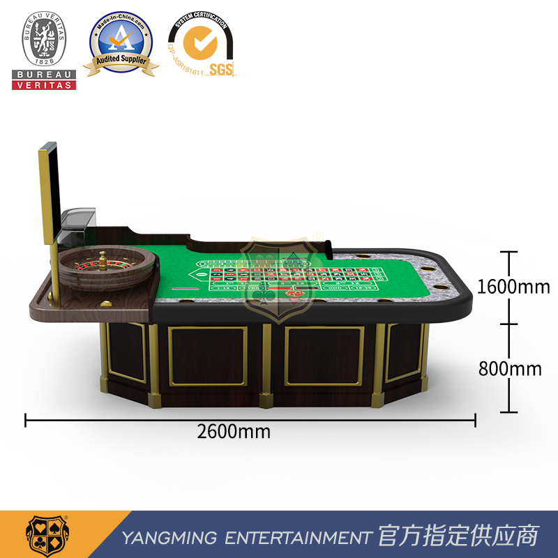 Imported 32-inch Solid Wood Casino Table English Roulette Poker Table
