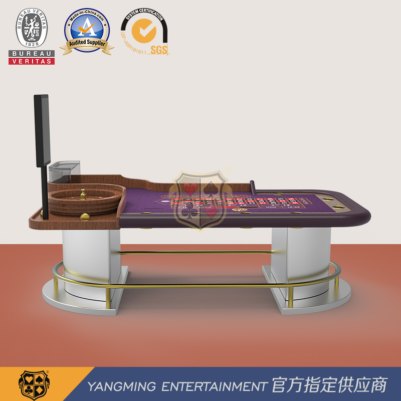 Metal Pattern Wheel Gambling Table Customized 32-inch Solid Wood Wheel