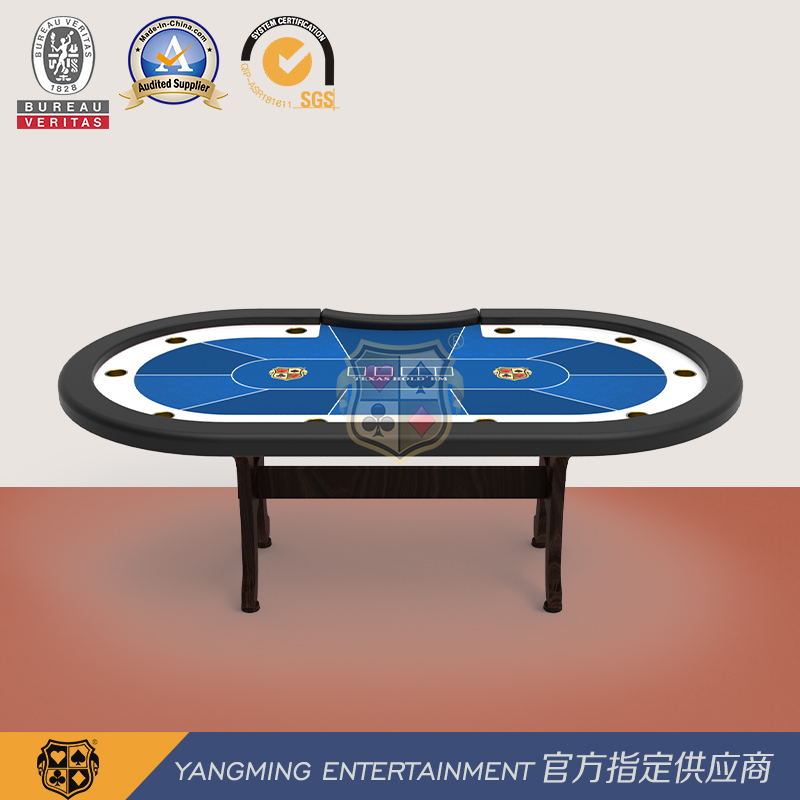 H-Shaped Leg Gambling Casino Table 10 Person Poker VIP Cards Games Design