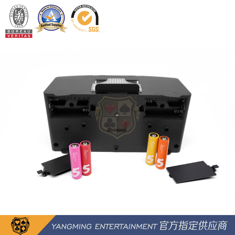 Casino Table Battery Single Use Black 2 Pair Poker Plastic Shuffler Machine