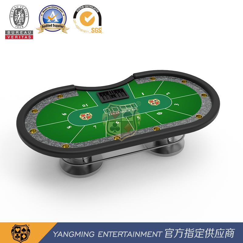 Customized Special Game Table Metal Disc Texas Hold'em Casino Table