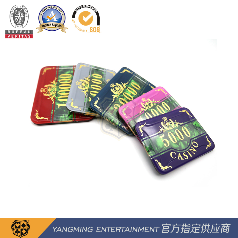 Three Layers Acrylic Poker Chips Shell Pattern Set Baccarat Customization