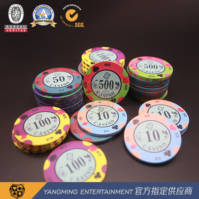 Texas Ceramic Poker Chips Black Jack Gambling Table Game Design Customization