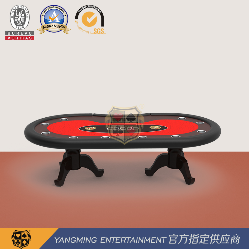 Customized Solid Wood Casino Table Tiger Shaped Poker Club Games Competitions