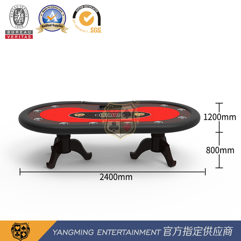 Customized Solid Wood Casino Table Tiger Shaped Poker Club Games Competitions