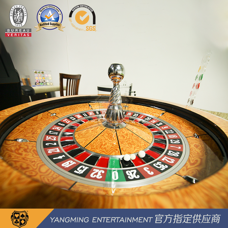 Manual Roulette Casino Customized Imported Solid Wood 82 Cm