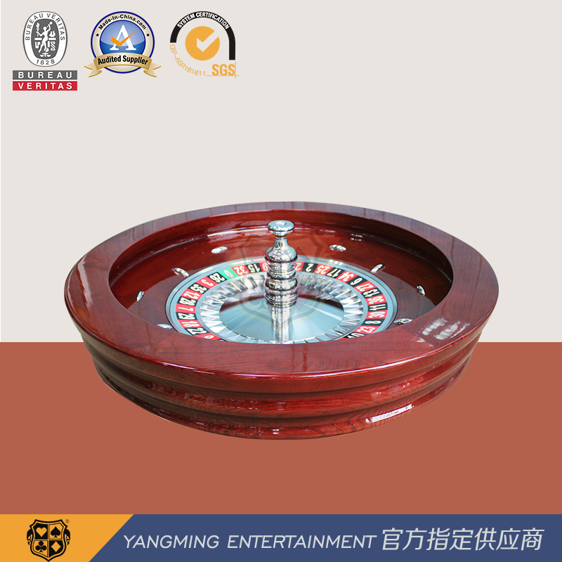 Domestic Solid Wood Roulette Wheel 80cm Casino Game Table Manual Turntable
