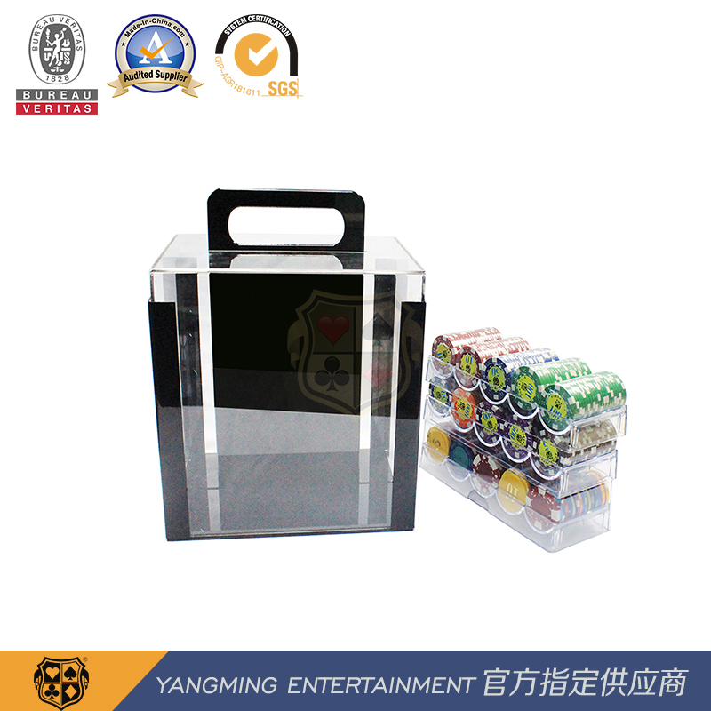 1000pcs Chip Box Acrylic Transparent Thickened Portable Poker Table Chip Box