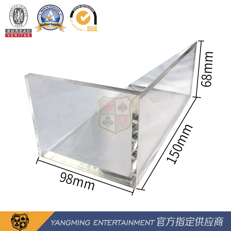 New Transparent Acrylic Triangle Playing Card Discard Holder