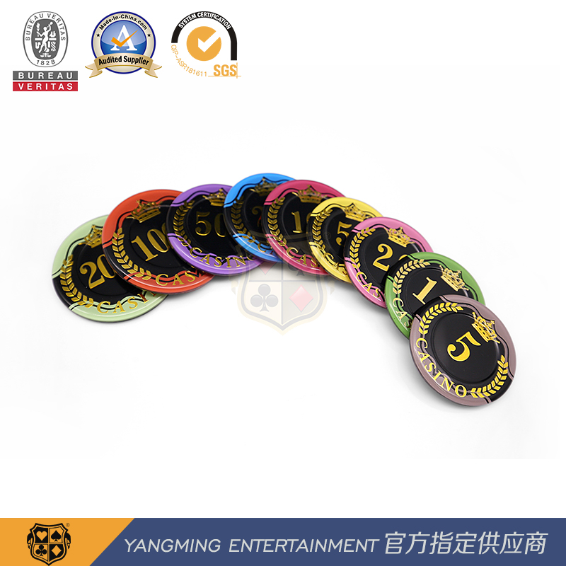 Acrylic Mizuho Gold Stamping Casino Poker Chips